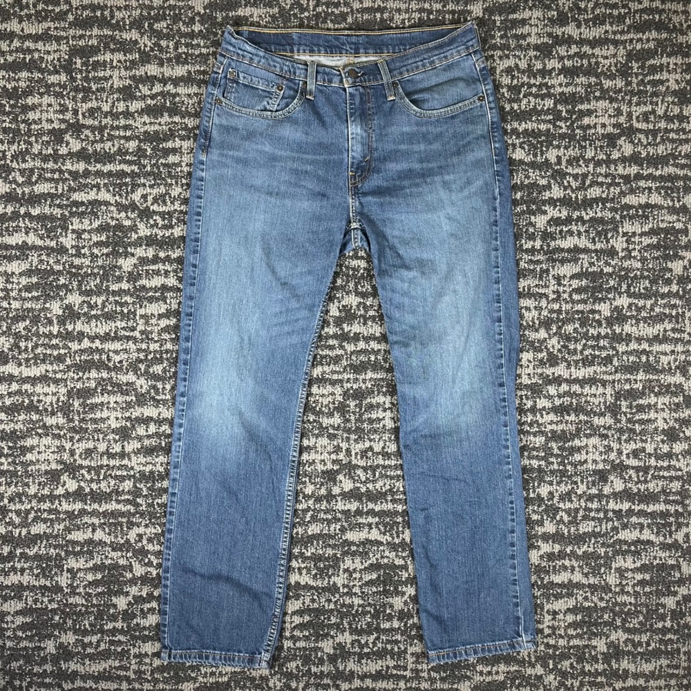Levi's 514 Straight Fit Jeans Mens 33x32 Blue Medium Wash Denim Stretch